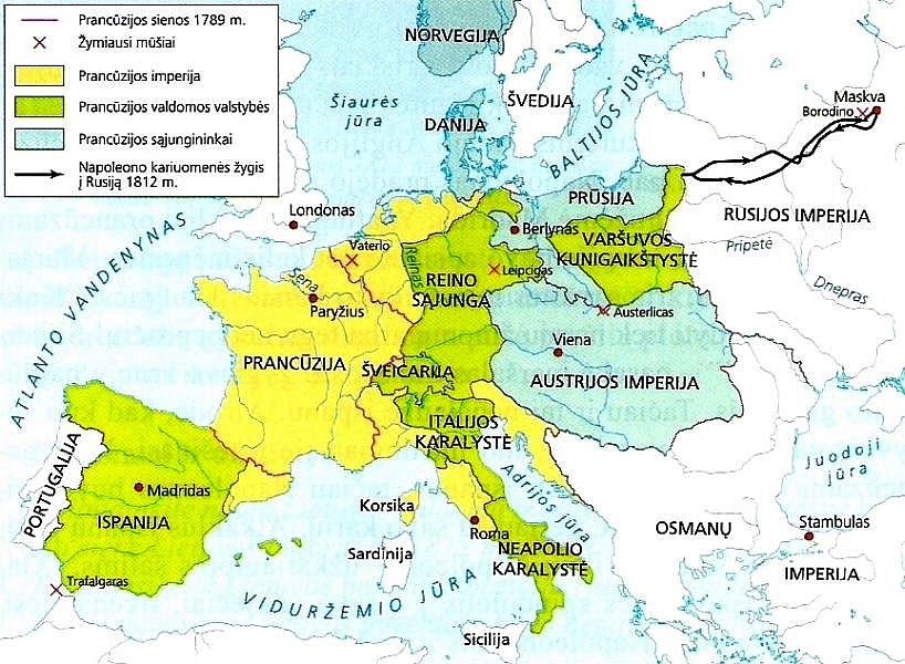 Europos žemėlapis 1789 metais
